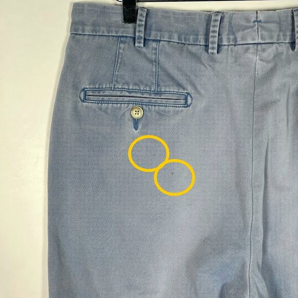 Peter Millar Men's Chino Golf Pants 36 Blue Pima Cotton Straight Leg *Read - Picture 7 of 7